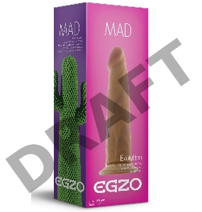 Телесный фаллоимитатор без мошонки Mad Cactus - 18,5 см.