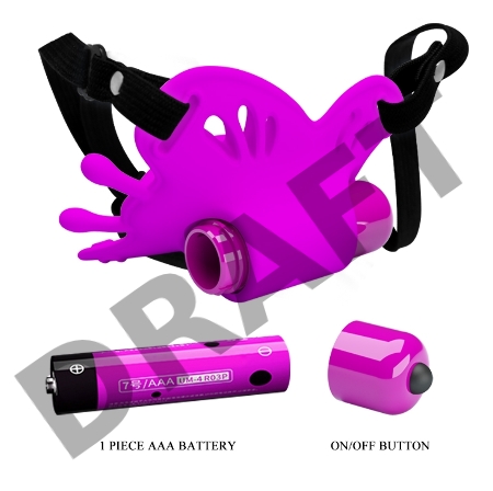 Стимулятор клитора - бабочка на ремешках Sloane