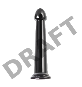 Нереалистичный фаллоимитатор Jelly Dildo L Toyfa Basic, TPE, черный, 20 см
