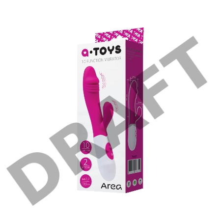 Вибратор с клиторальным стимулятором TOYFA A-Toys Area, силикон, розовый, 19,5 см