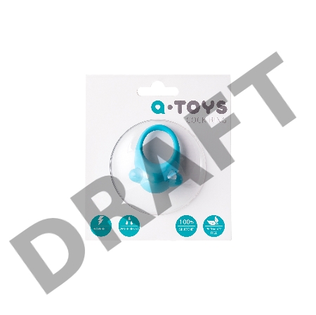 Эрекционное кольцо на пенис TOYFA A-Toys, силикон, голубой, Ø 5,4 см
