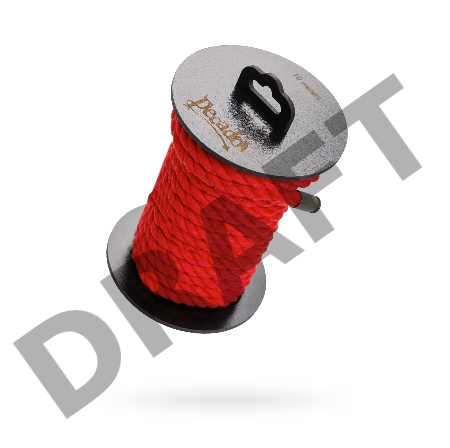 Веревка для шибари Pecado BDSM, на катушке, хлопок, красная, 10 м.