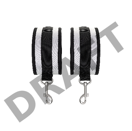 Наручники Anonymo #0107, полиэстер, серебристые, 23,5 см