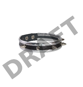 Ошейник Sitabella серебристый,кожа