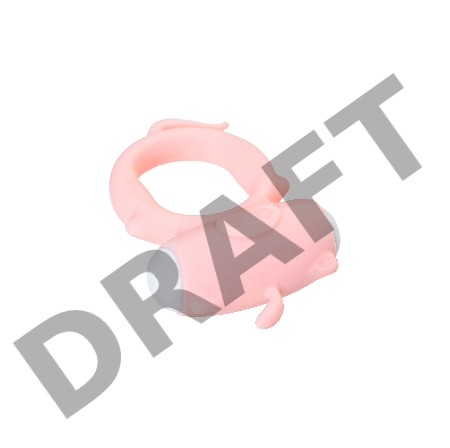 Виброкольцо на пенис A-Toys by TOYFA Kear, силикон, розовое, Ø 2 см