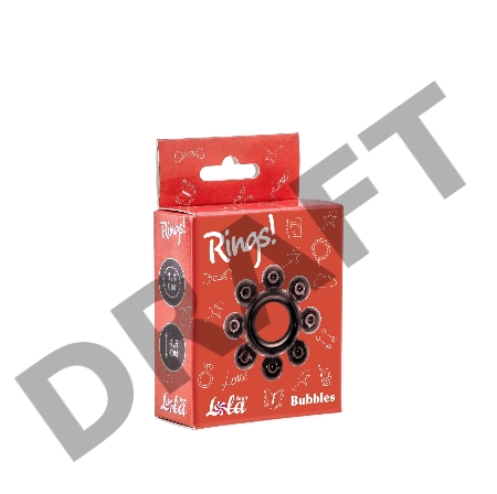 Чёрное эрекционное кольцо Rings Bubbles