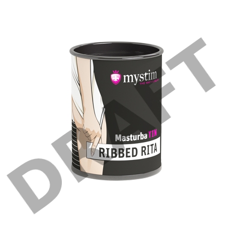 Мастурбатор Mystim MasturbaTIN Ribbed Ritay, TPE, белый, 4,5 см