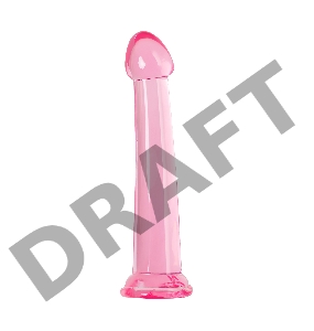 Нереалистичный фаллоимитатор Jelly Dildo L Toyfa Basic, TPE, розовый, 20 см