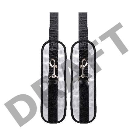 Наручники Anonymo #0107, полиэстер, серебристые, 23,5 см