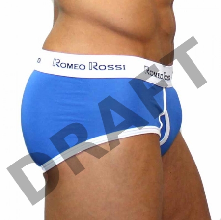 Трусы мужские брифы голубые, XXL