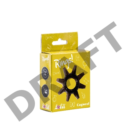 Чёрное эрекционное кольцо Rings Cogweel