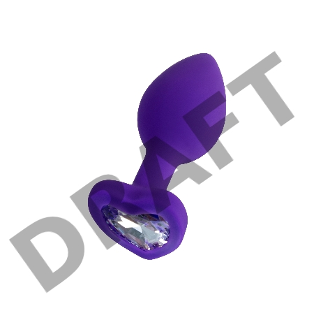 Анальная втулка Штучки-дрючки, силикон, фиолетовая, 7 см, Ø 2 см