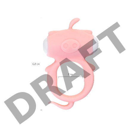 Виброкольцо на пенис A-Toys by TOYFA Kear, силикон, розовое, Ø 2 см