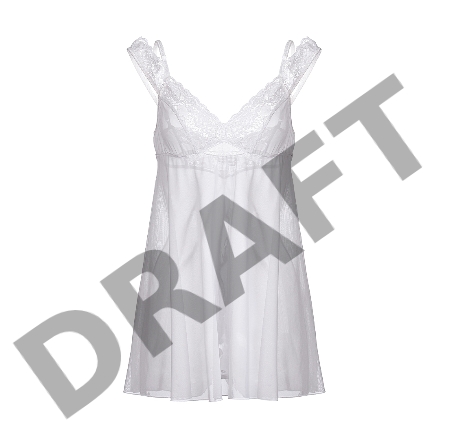 Комбинация бэби-долл c разрезом сзади Erolanta Sofia, белый (54-56)