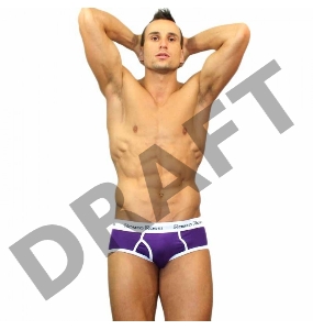 Трусы мужские брифы фиолетовые, XXL