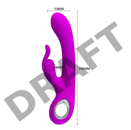 Вибромассажер с клиторальным отростком PrettyLove Hot Rabbit