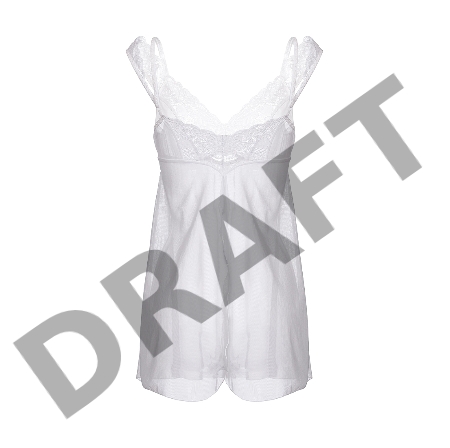 Комбинация бэби-долл c разрезом сзади Erolanta Sofia, белый (54-56)