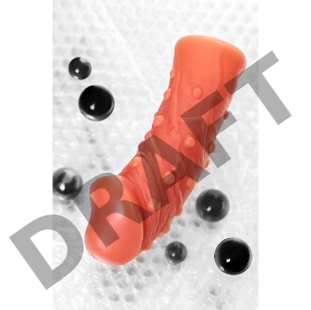 Насадка KOKOS с дополнительной стимуляцией, реалистичная, TPE, телесная, 16.5 см