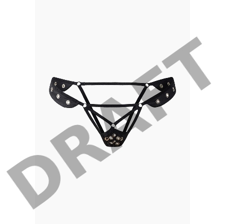 Оригинальные трусики с доступом и металлическим декором