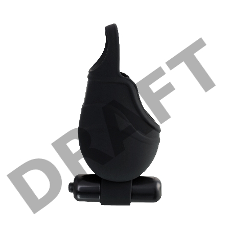 Чехол для мошонки Erotist Attraction с эрекционным кольцом и вибрацией, силикон, черный, 6,5 см