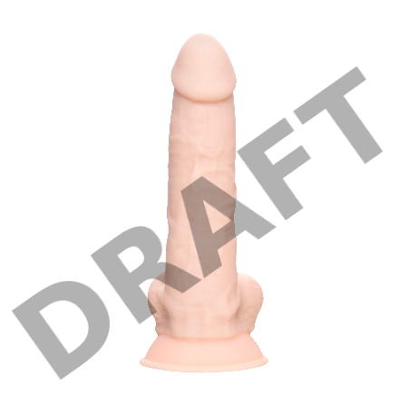 Фаллоимитатор RealStick Silicone Jake G, сайлекспан, телесный, 20,5 см