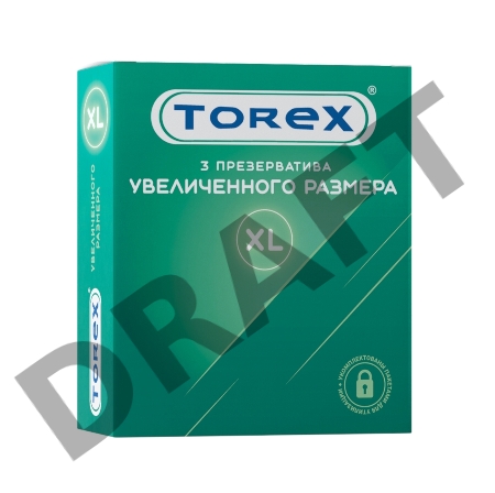 Презервативы увеличенного размера TOREX  латекс, №3, 20 см