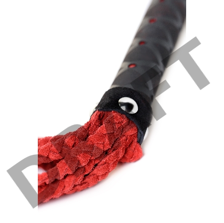 Плеть TOYFA Theatre, замши, красная, 45 см