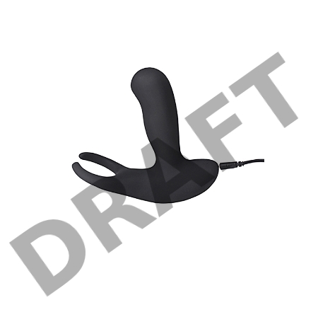 Стимулятор простаты Levett Earl, силикон, черный, 14,8 см