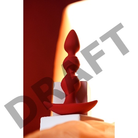 Анальная втулка ToDo by Toyfa Trio, силикон, красная, 16 см, Ø 3,3 см