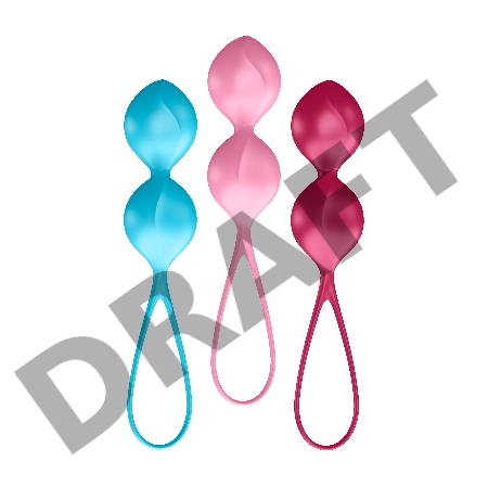 Набор вагинальных шариков Satisfyer  Balls C03 Double, силикон, ассорти, Ø 3 см.