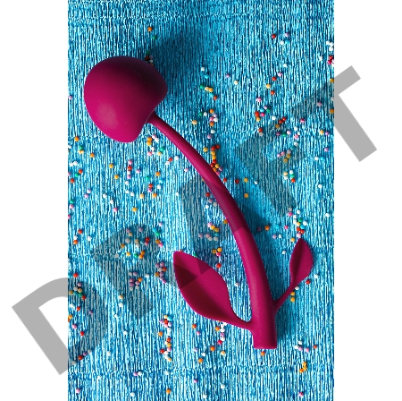 Вагинальный шарик JOS CHERRY, силикон, бордовый, 14,5 см