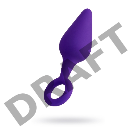 Анальная втулка Штучки-дрючки, водонепроницаемая, силикон, фиолетовая, 11,5 см, Ø 3,3 см