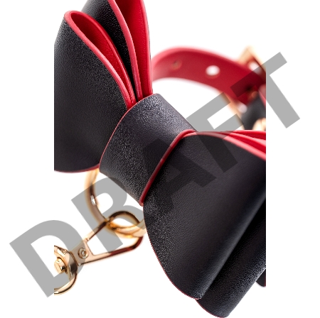 Бондажный набор Toyfa Theatre Bow-tie, PU-кожа, черный