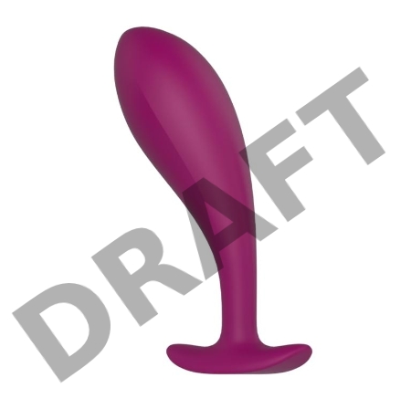 Сливовая анальная пробка AN Root для ношения - 10 см.