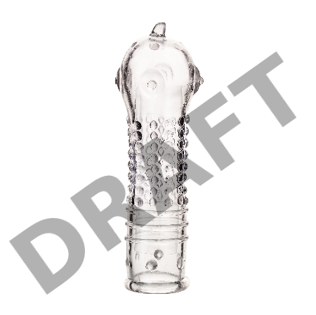 Насадка на пенис TOYFA A-Toys  , TPR, Прозрачный, 14,7 см