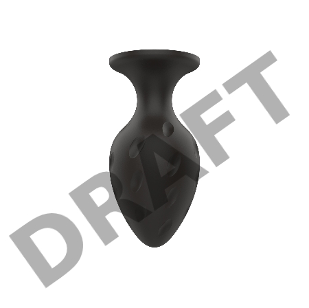 Пробка анальная Силиконовая черная M (7.2*3.5cm) 3304-02