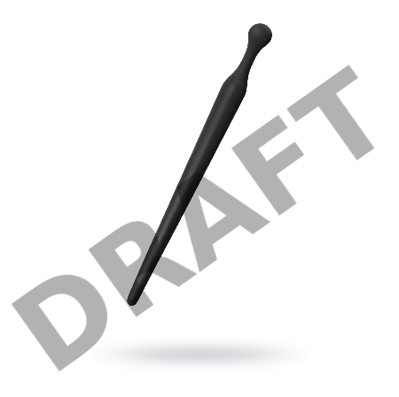 Уретральный плаг Black & Red by TOYFA, силикон, черный, 10 см