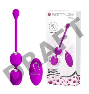 Baile Pretty Love Willie Вагинальные виброшарики на сцепке на пульте ДУ