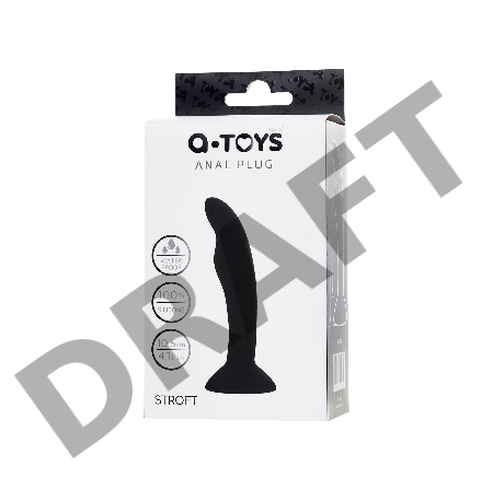 Анальная втулка A-Toys by TOYFA Stroft, силикон, черный, 10,5 см