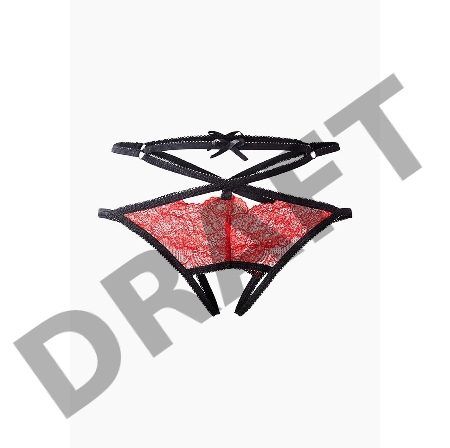 Потрясающие трусики с доступом и переплетением лент красные (Easy to love) S/M (42-44)