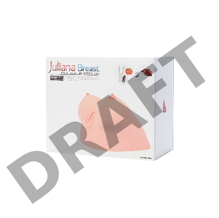 Мастурбатор реалистичный  KOKOS Juliana Breast, TPR, бежевый, 20 см