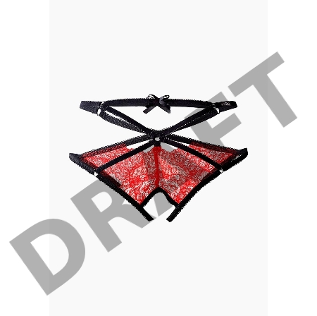 Потрясающие трусики с доступом и переплетением лент красные (Easy to love) S/M (42-44)