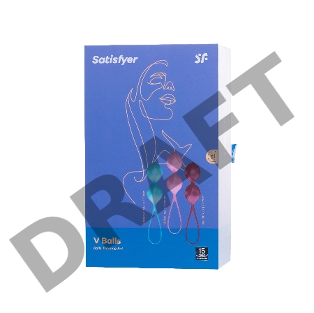 Набор вагинальных шариков Satisfyer  Balls C03 Double, силикон, ассорти, Ø 3 см.