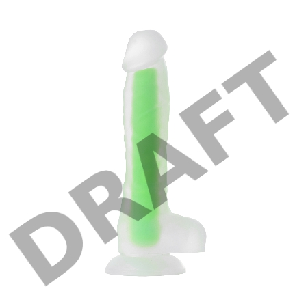 Фаллоимитатор, светящийся в темноте, Beyond by Toyfa, Clark Glow, силикон, прозрачный, 22 см