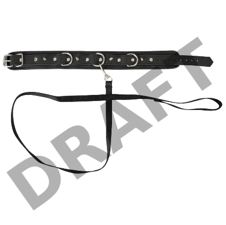 Vegan Fetish Ошейник с поводком из полиуретана