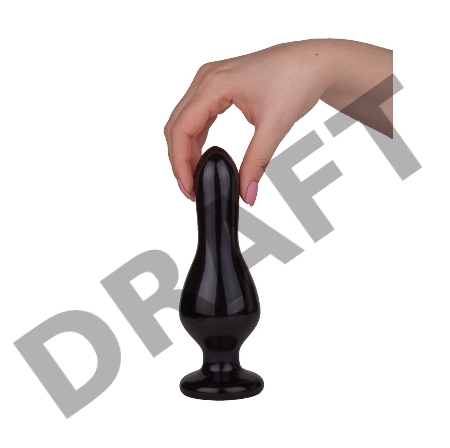 Черная анальная пробка MAGNUM 15 - 16 см.