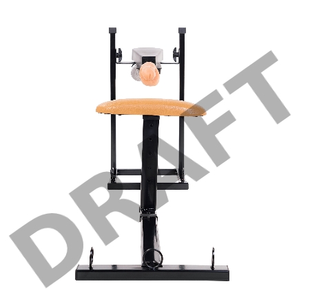 Секс-машина Diva Bondage, с двумя насадками, металл, черная, 140 см