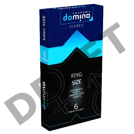 Презервативы Luxe  DOMINO CLASSIC King size 6 шт, 19 см