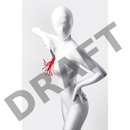 Флоггер Anonymo #0003, PU кожа, красный, 28 см