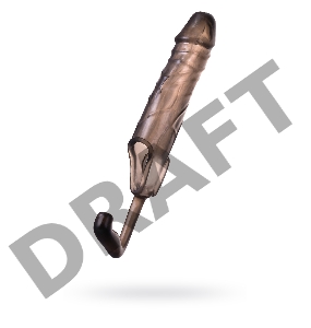 Насадка ToyFa XLover, для увеличения размера с дополнительной стимуляцией, TPE, черная, 15 см